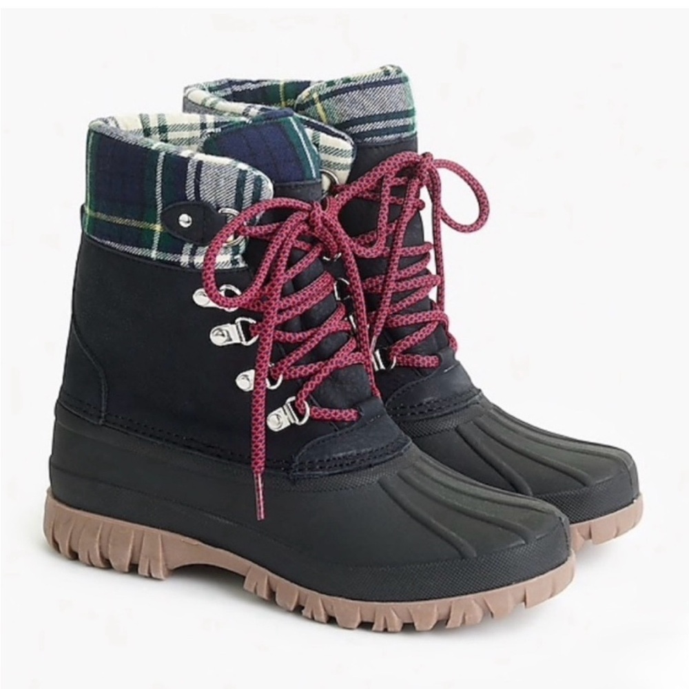 J.CREW PERFECT WINTER BOOTS WOMENS SIZE 8M  DEEPEST NAVY. H1891